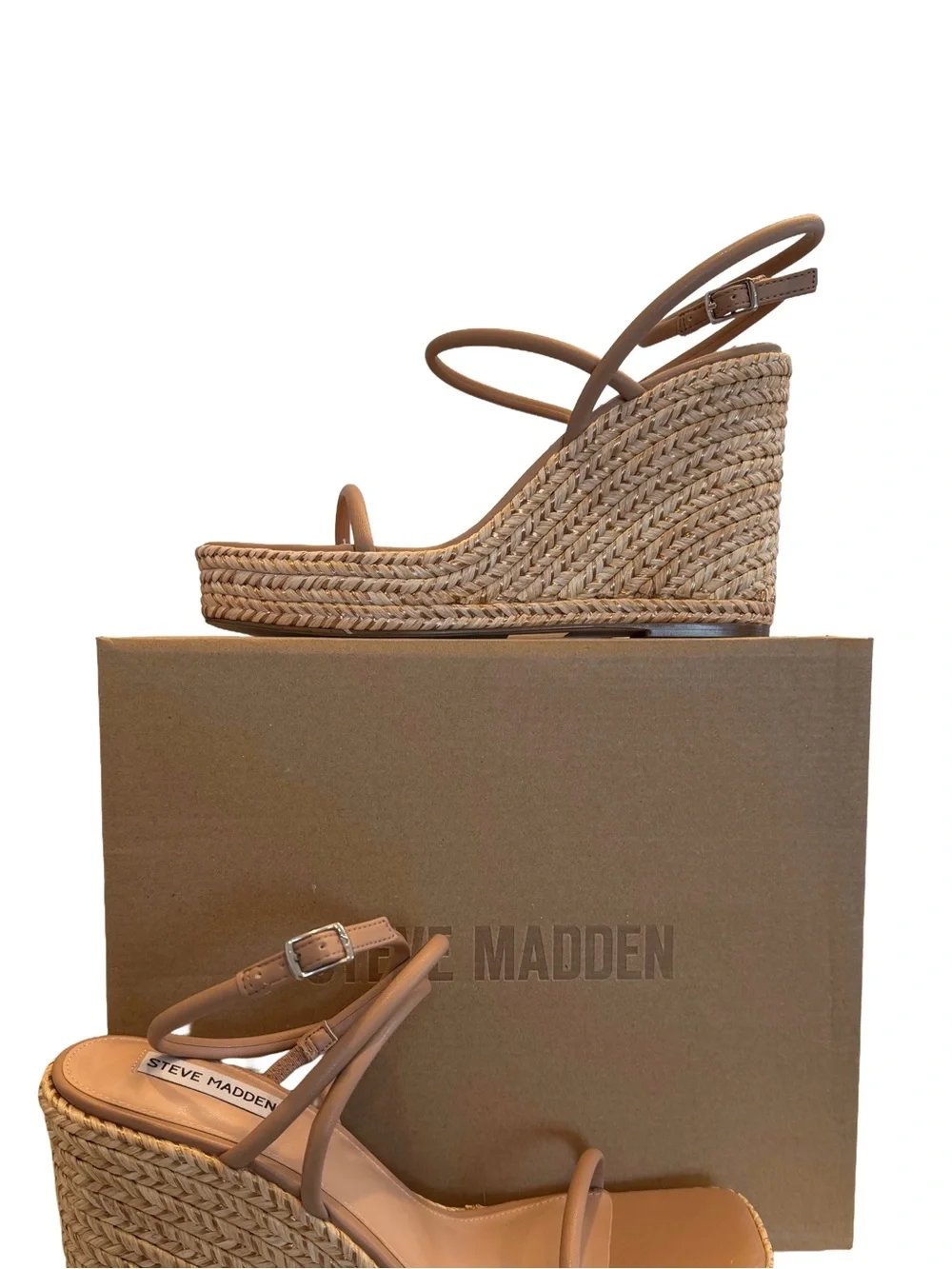 Steve Madden Unify Platform Wedge Espadrille Sandals, Natural Multi Size: 11 NWT - Picture 6 of 7